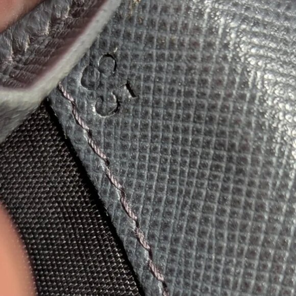 Prada Textured Gray Trifold Wallet with Dust Bag - Picture 4 of 16